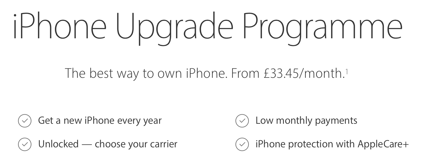 iphone upgrade programme