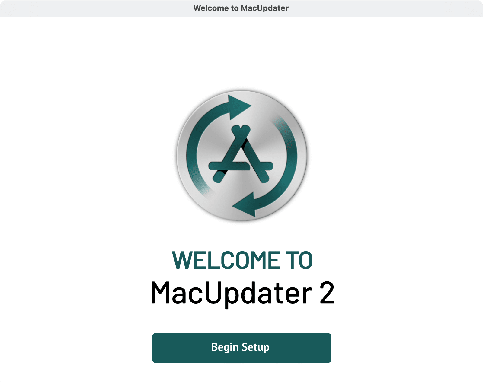 MacUpdater 2 - Welcome screen