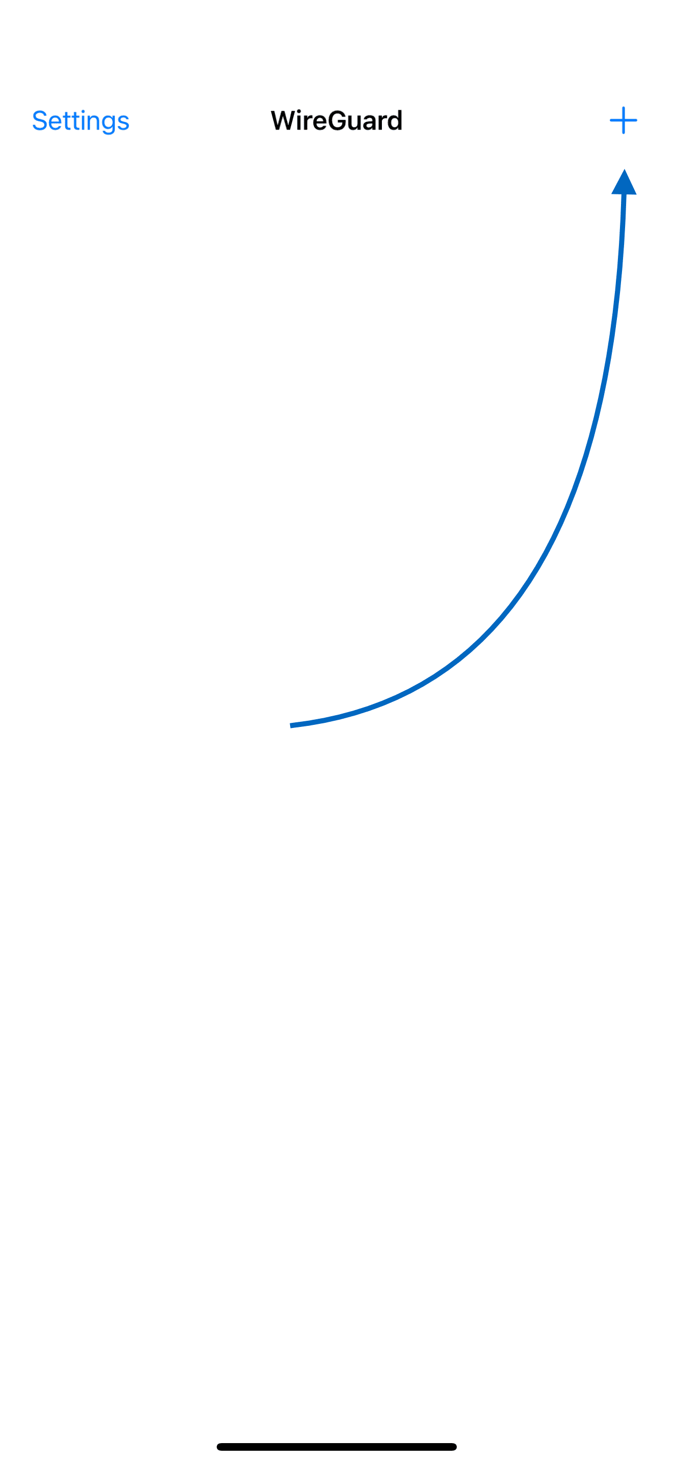 Adding a client (peer) in the WireGuard app on iPhone (iOS)