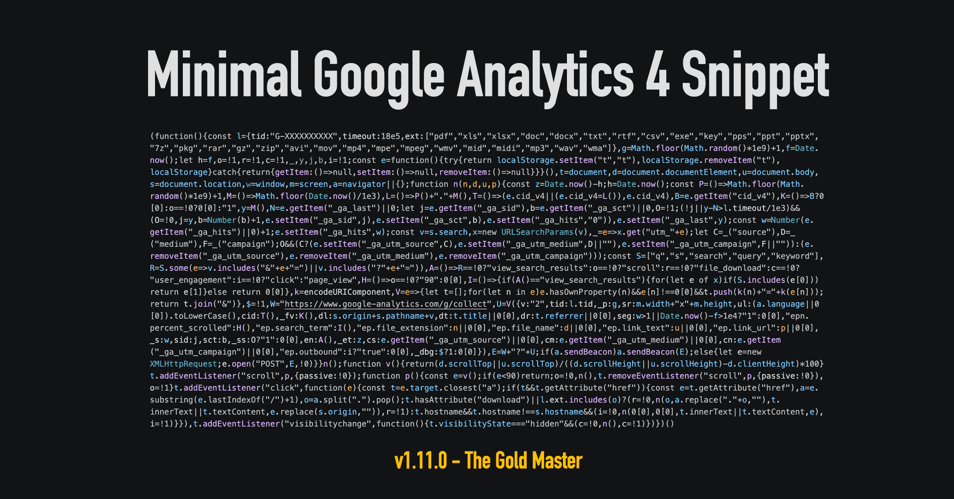 A very Minimal Google Analytics 4 Snippet