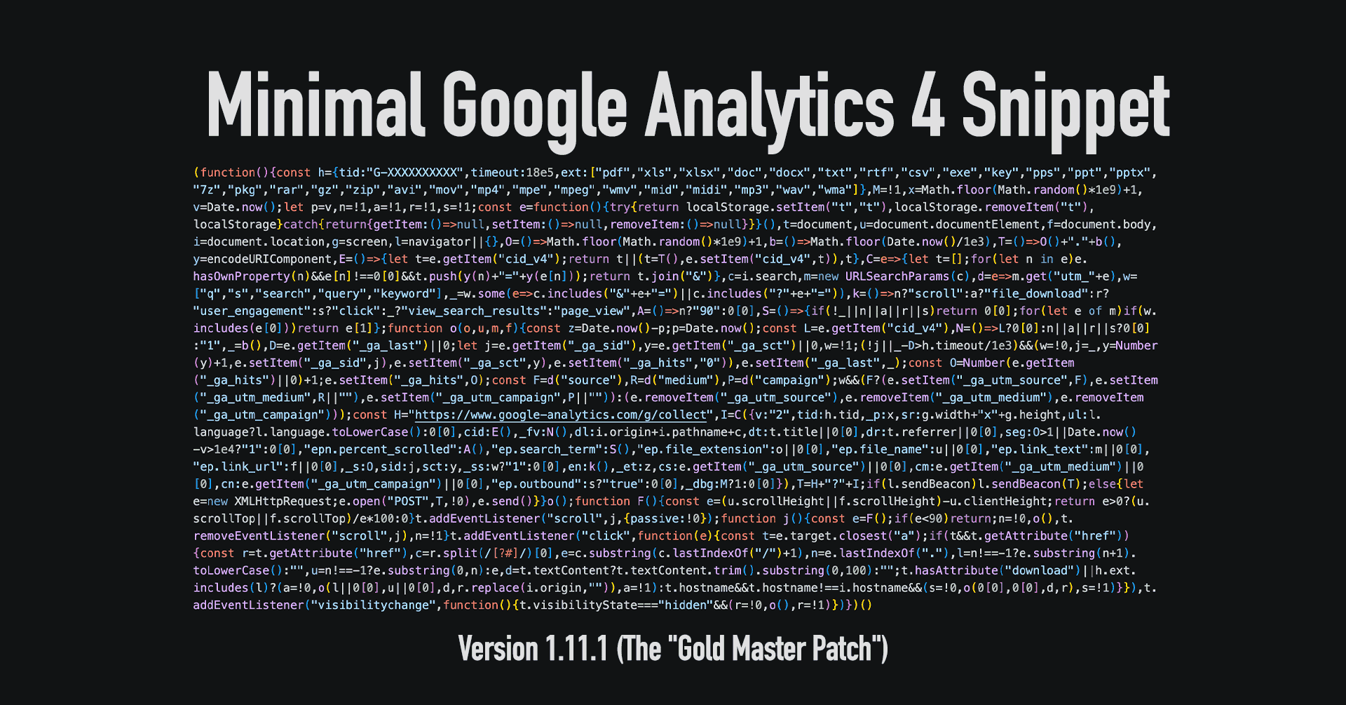 A very Minimal Google Analytics 4 Snippet