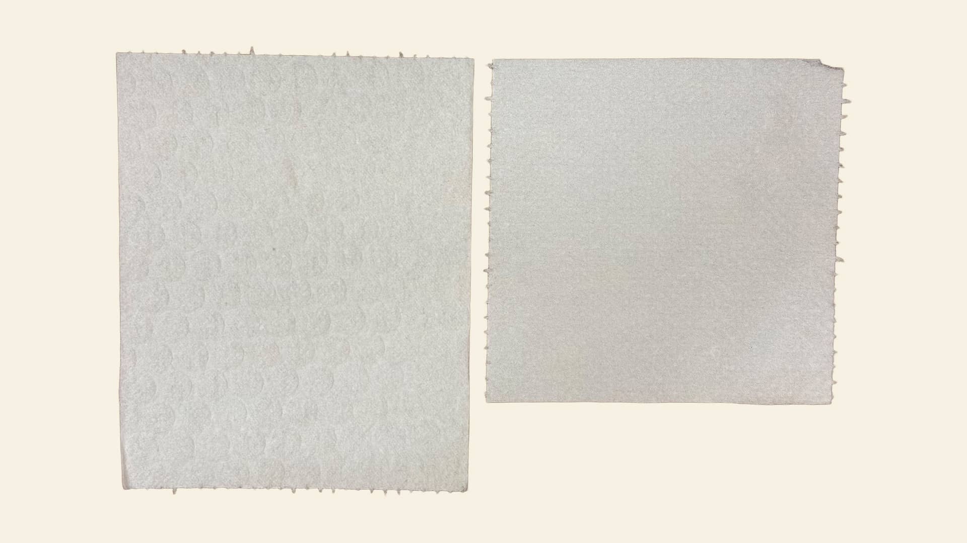 Różnica w rozmiarze arkuszy między Lidl Floralys a Who Gives a Crap