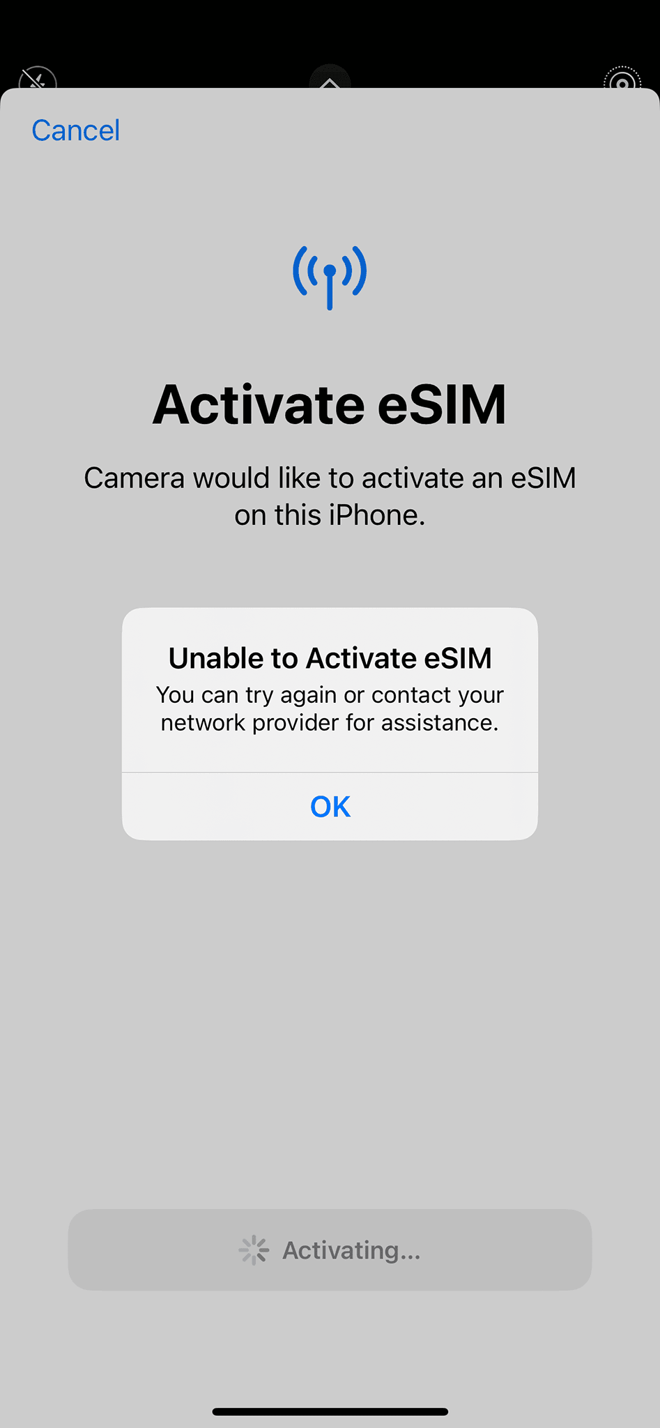 Nie można aktywować eSIM w LycaMobile