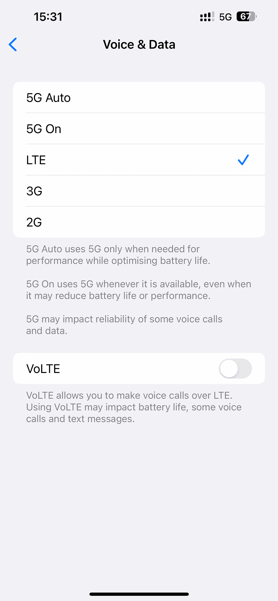 Opcje głosowe i danych LycaMobile na iPhonie
