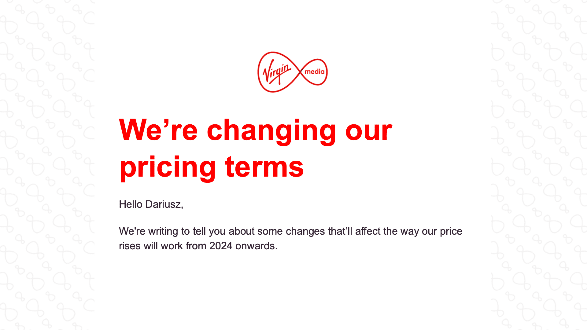 Virgin Media dołącza do gangu i zacznie podnosić ceny w połowie kontraktu