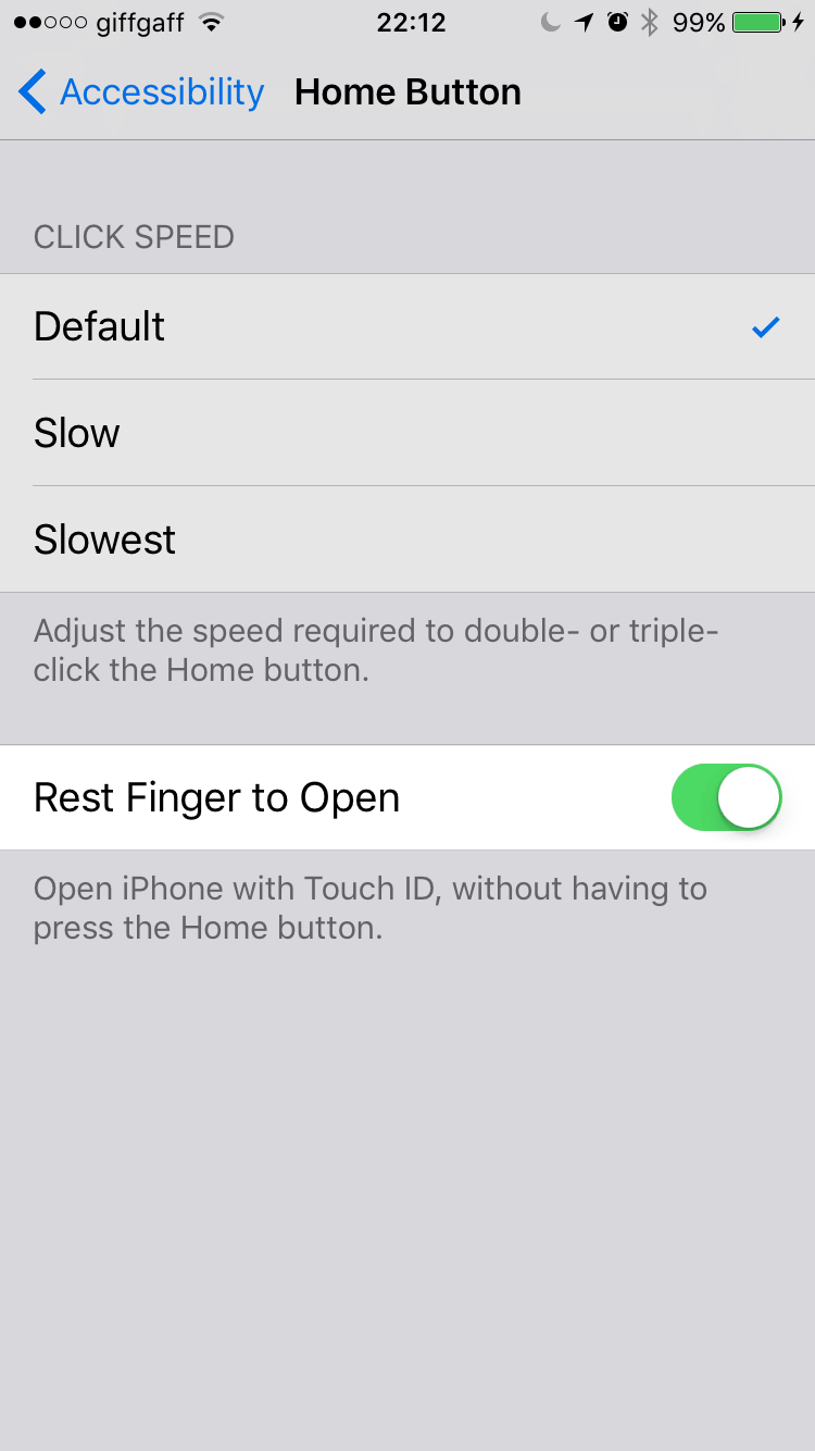 iso 10 accessibility rest finger to open