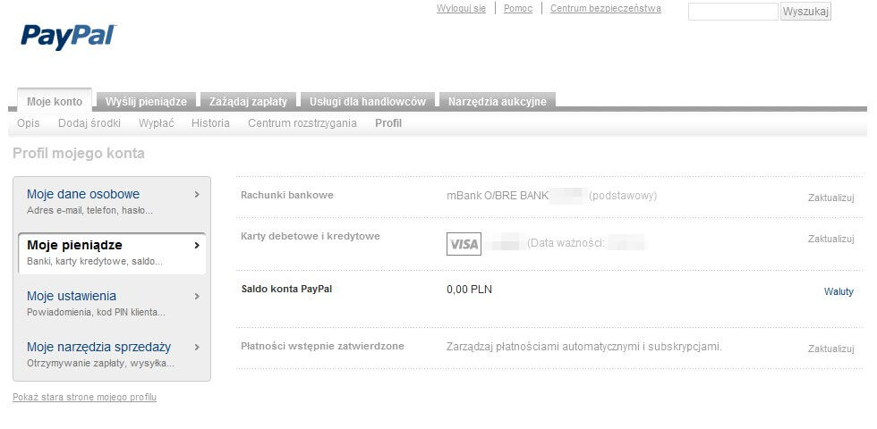PayPal PL - zrzut ekranu 10.1