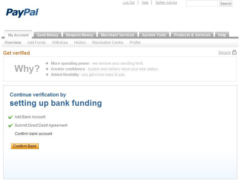 PayPal UK - zrzut ekranu 5.4