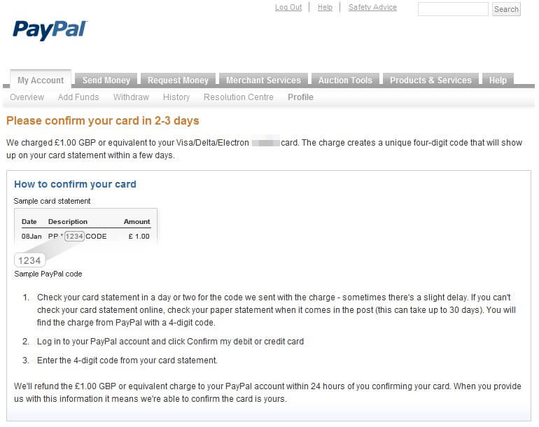 PayPal UK - zrzut ekranu 8.3