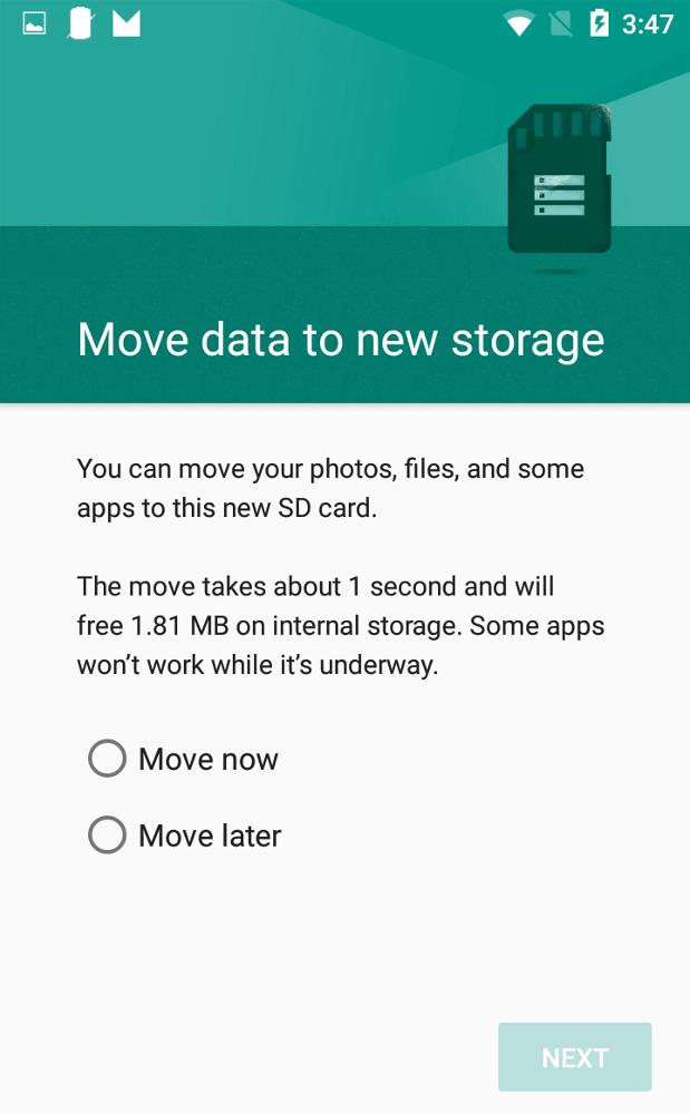 move data to new storage