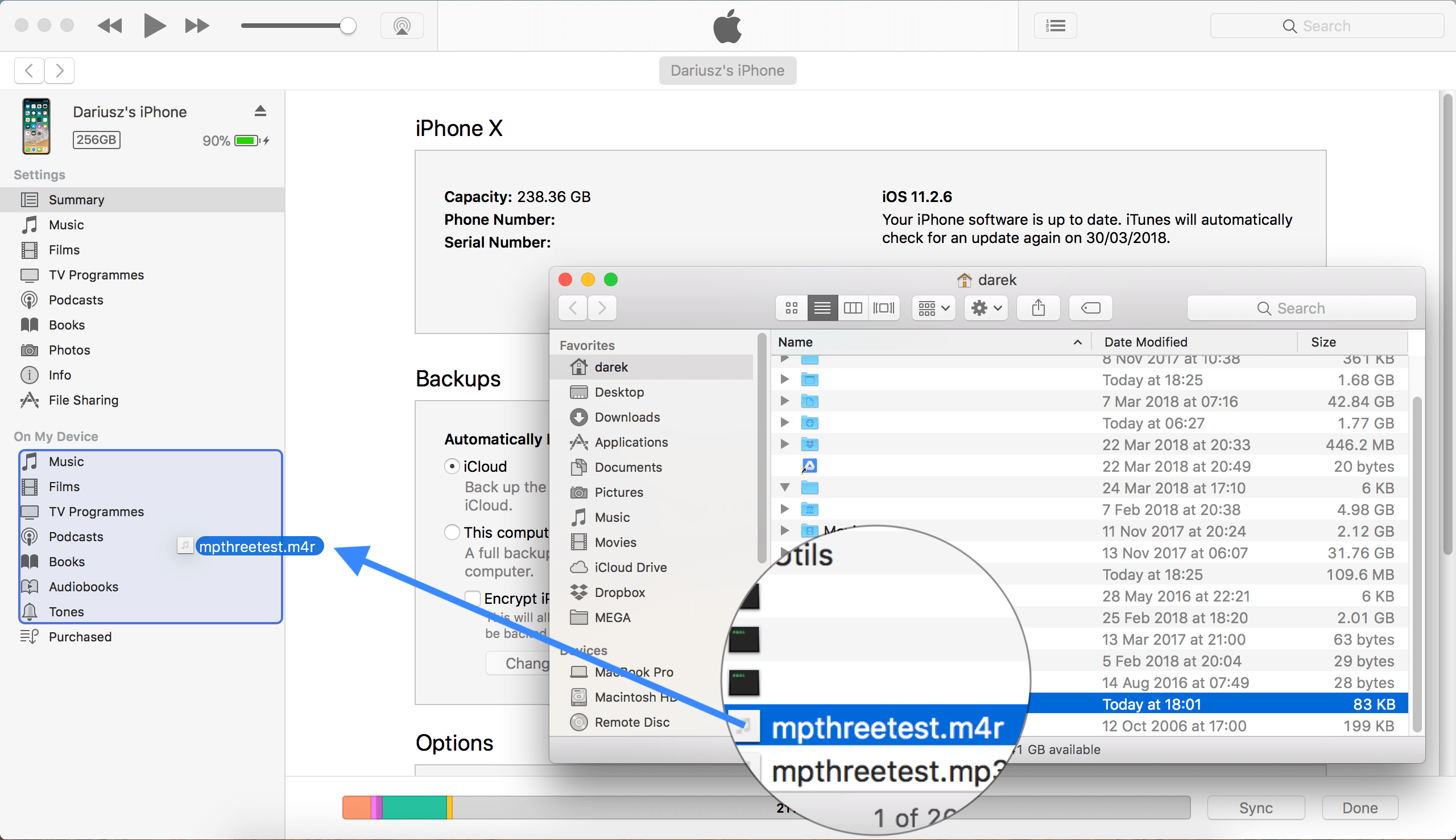 Jak dodać dzwonek do iPhone w iTunes 12.7 lub nowszym