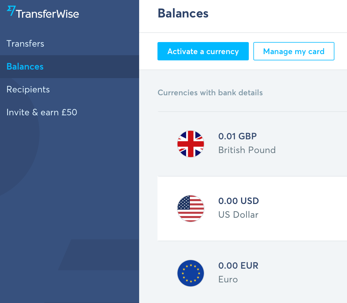 TransferWise Balances
