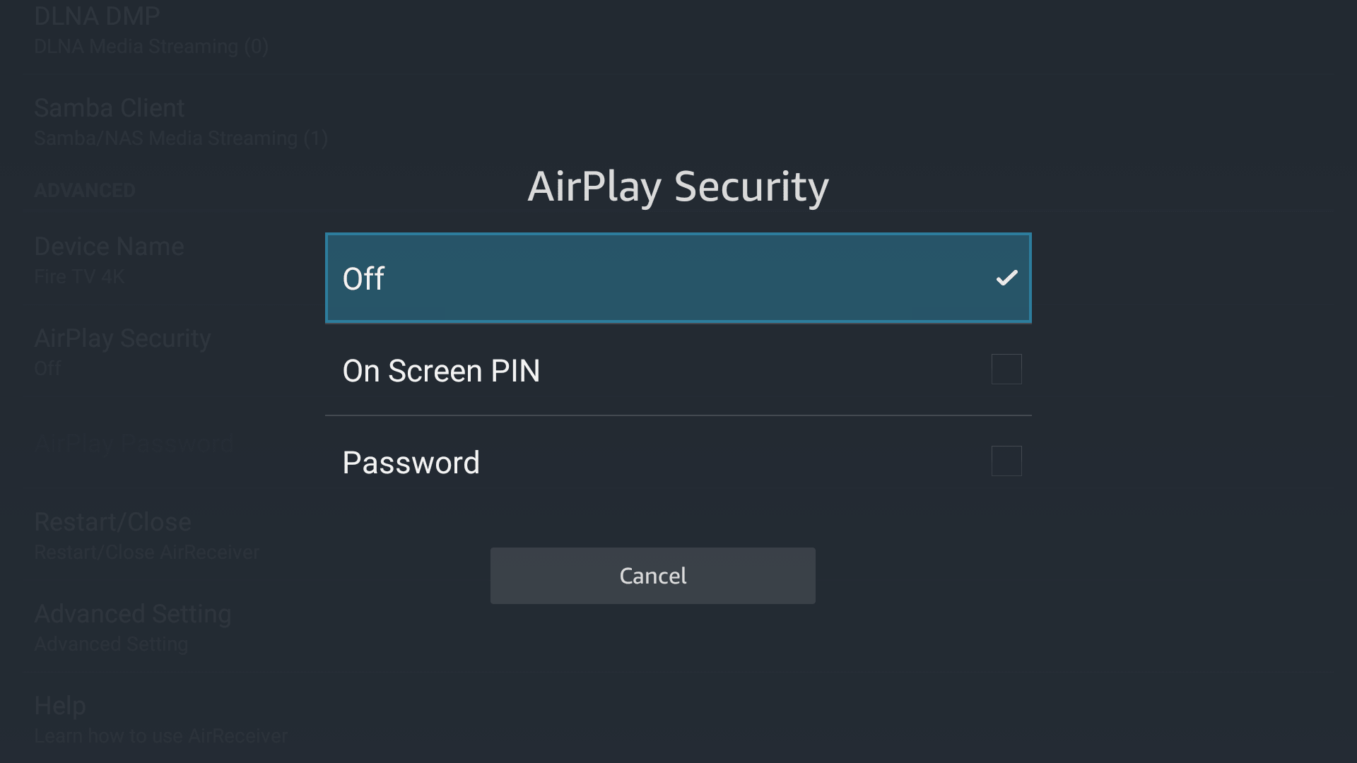 AirPlay Bezpieczeństwo