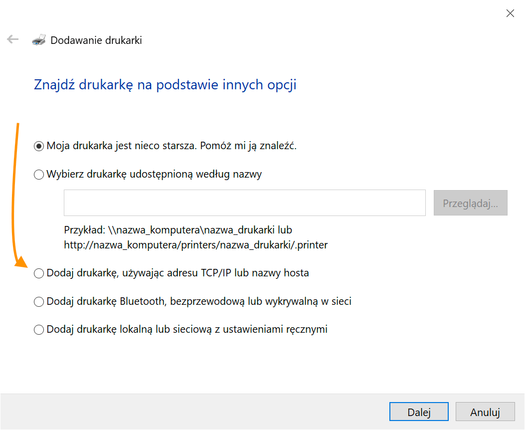 Windows 10 - Dodawanie drukarki
