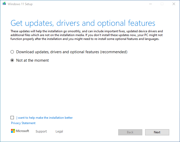 Windows 11 Get Updated - Not at the moment