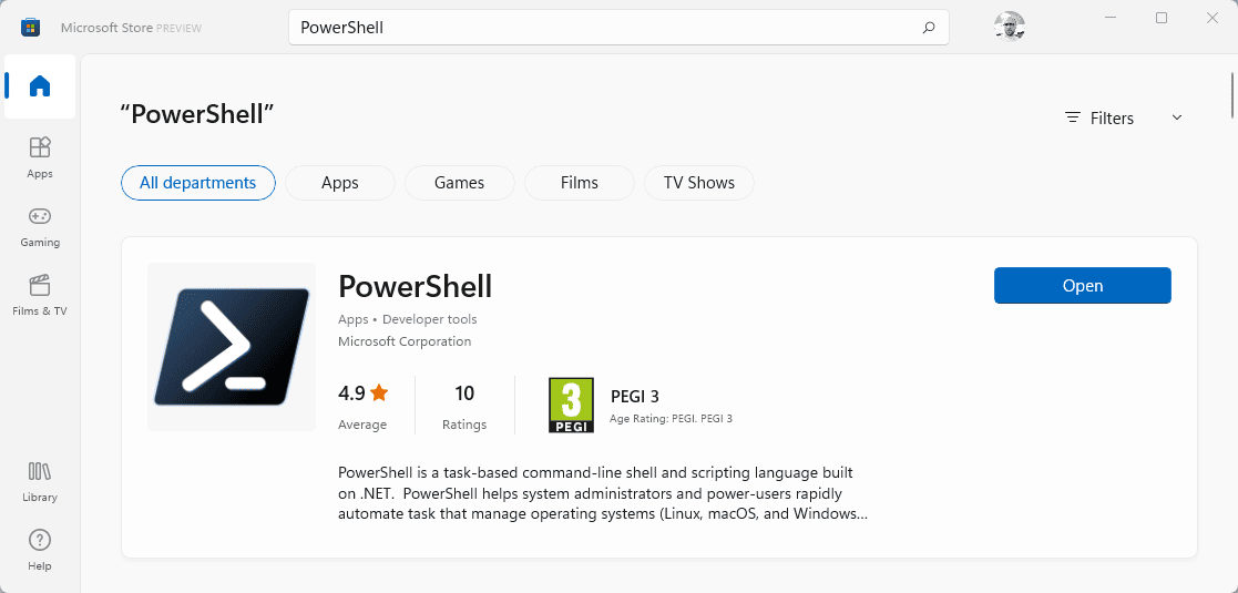 PowerShell w Sklepie Microsoft