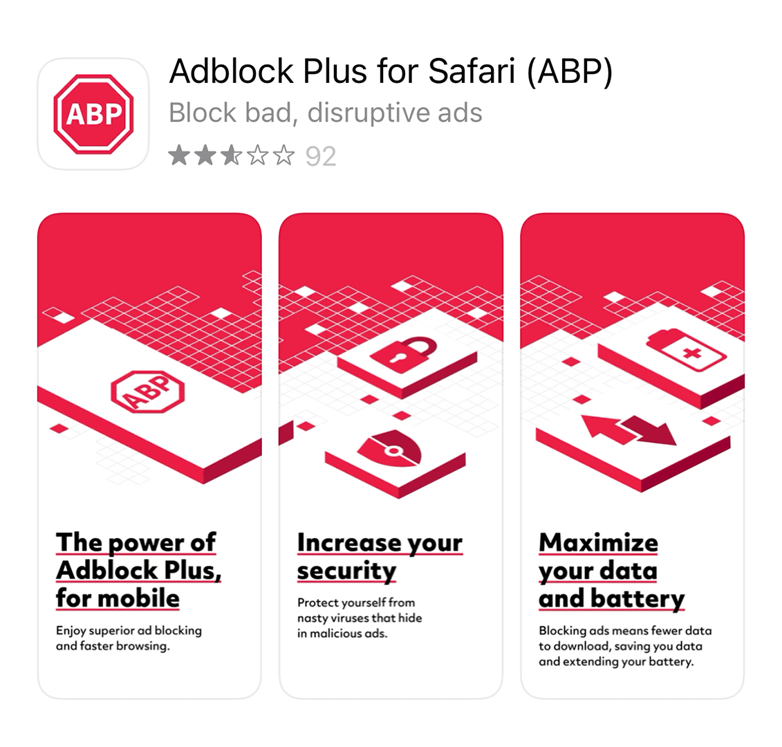 Adblock Plus Appstore iOS