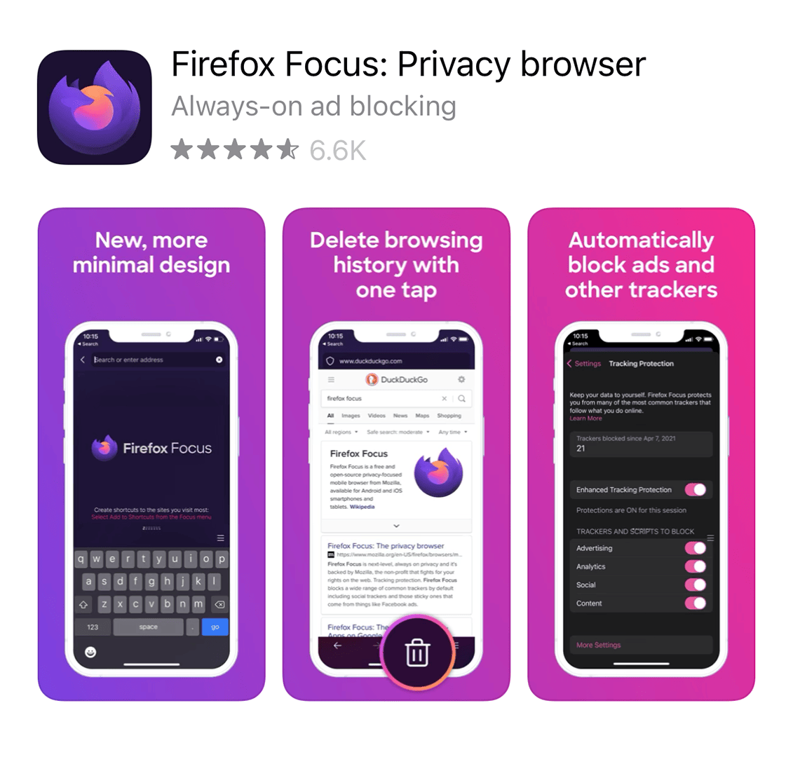 Firefox Focus AppStore iOS