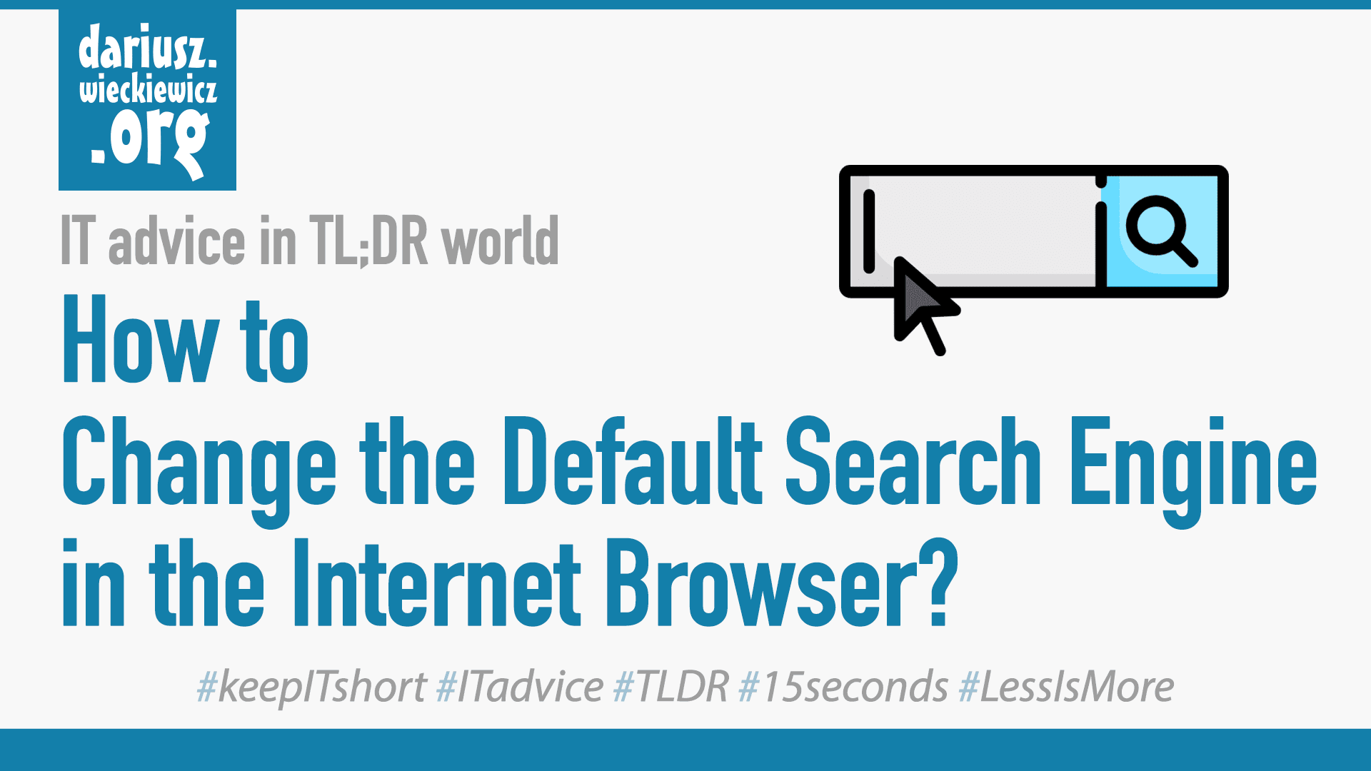 How to Change the Default Search Engine in the Internet Browser?