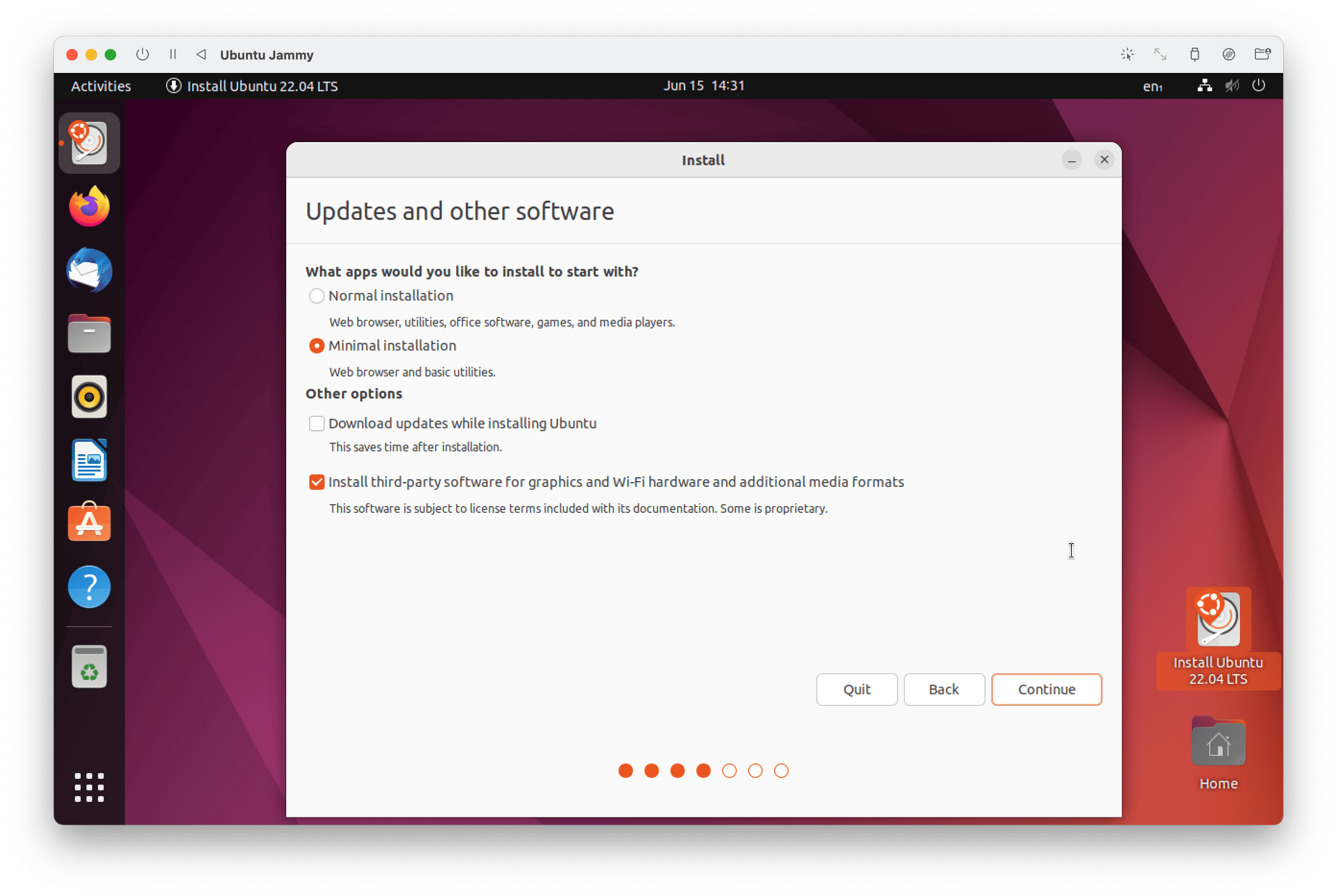 Ubuntu Jammy - Live Boot - Install