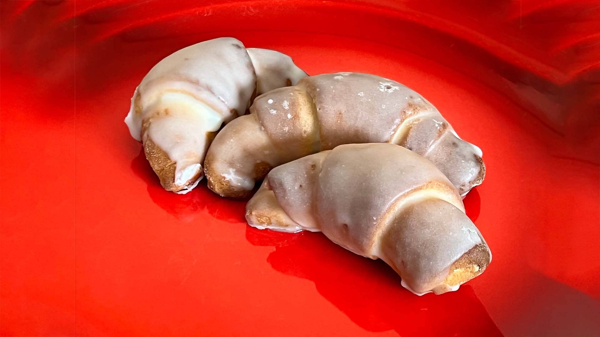 Polish style Croissants (Rogaliki) with Black Cherry Conserve