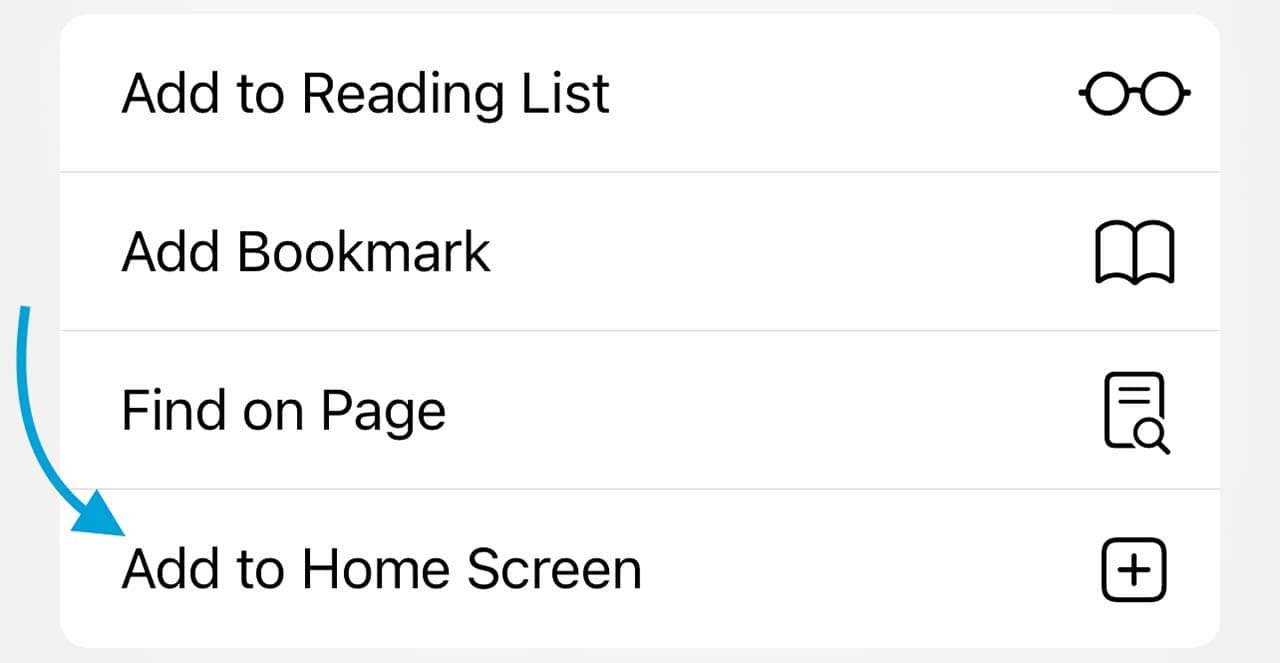 Adding PWA to Home Screen in iOS from Share Sheet