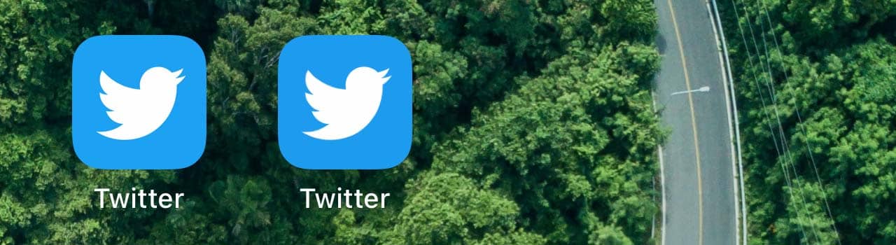 Twitter App icon side-by-side with Twitter PWA icon