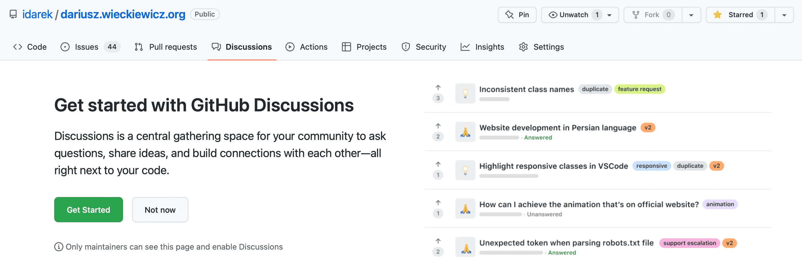 Get started with GitHub Discussions