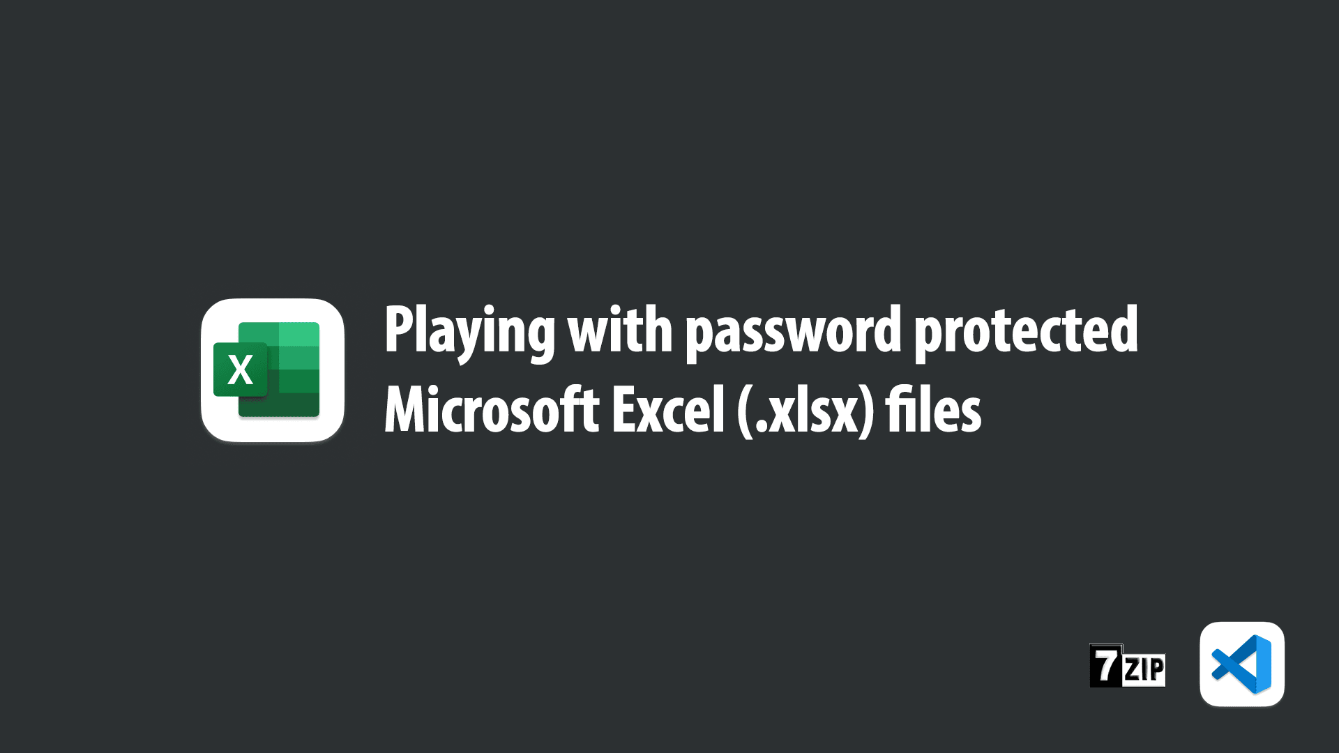 Playing with password protected Microsoft Excel (.xlsx) files