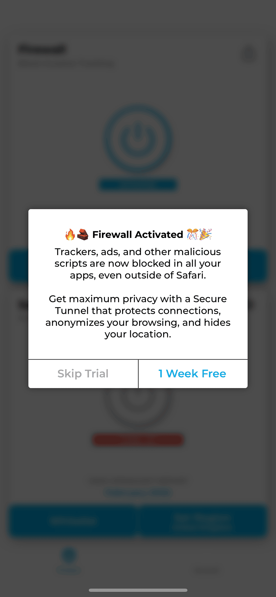 Lockdown Privacy - Firewall Activated - Question about a trial of Secure Tunnel VPN