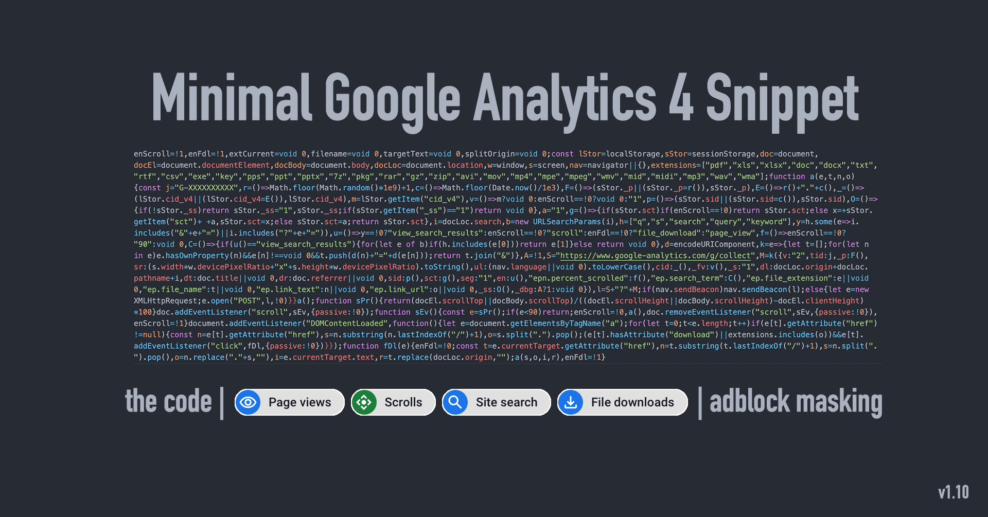 A very Minimal Google Analytics 4 Snippet