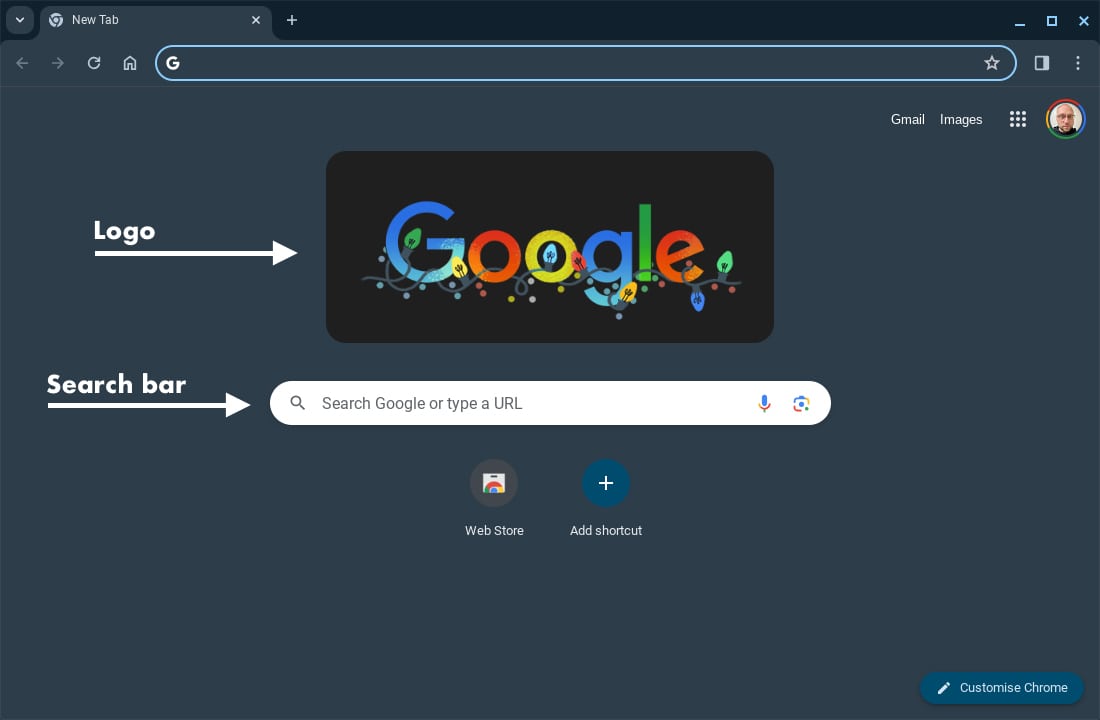 ChromeOS Flex - Google Chrome - Start